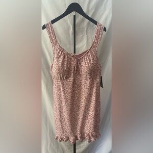 Floral Pink Sleeveless Dress